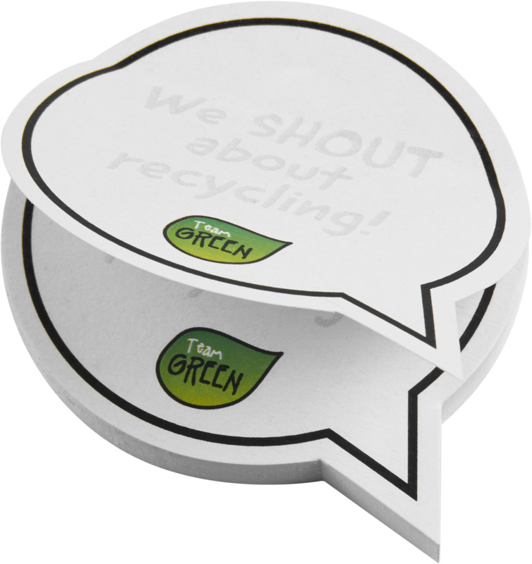 Sticky-Mate® speech bubble-shaped recycled sticky notes - Image 3