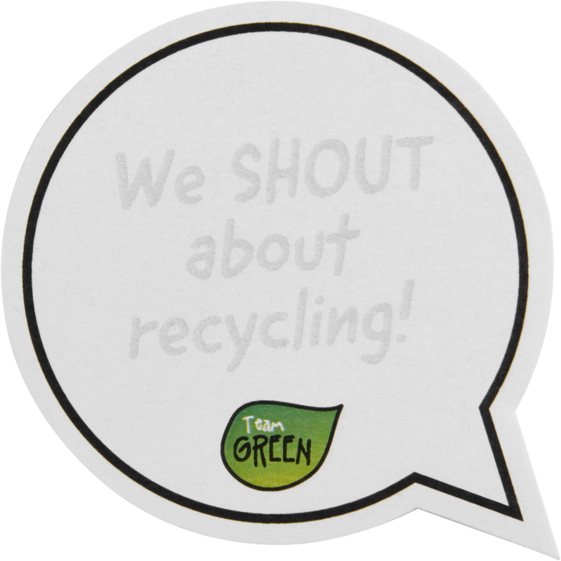Sticky-Mate® speech bubble-shaped recycled sticky notes - Image 5