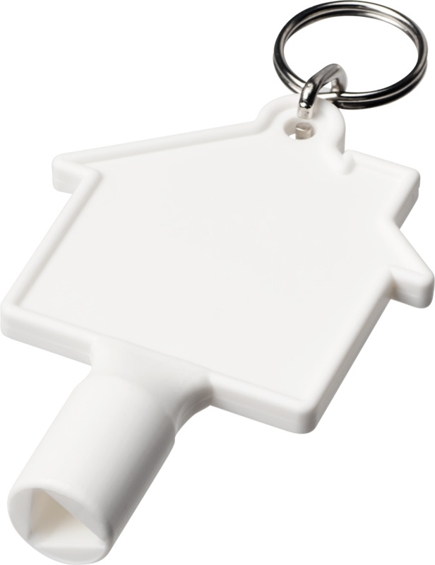 Maximilian house-shaped recycled utility key keychain