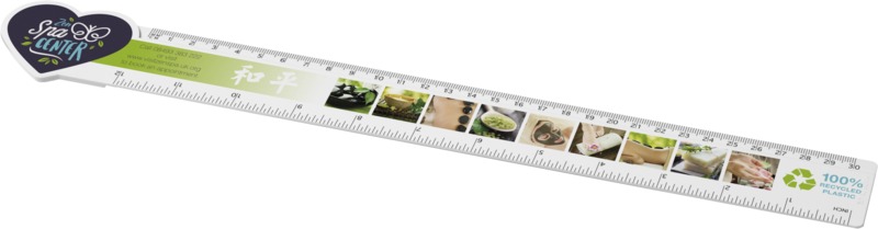 Tait 30cm heart-shaped recycled plastic ruler