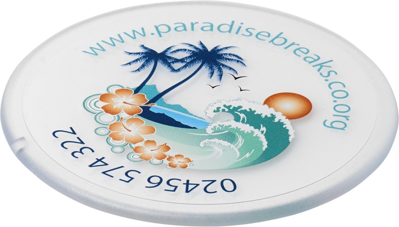 Renzo round plastic coaster