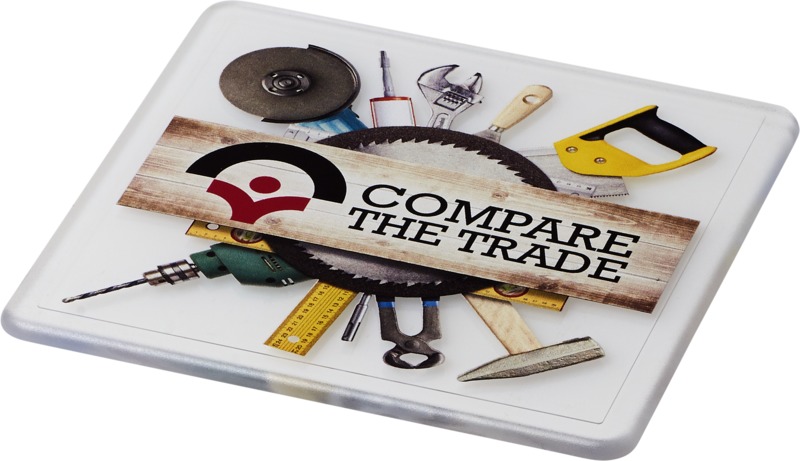 Renzo square plastic coaster