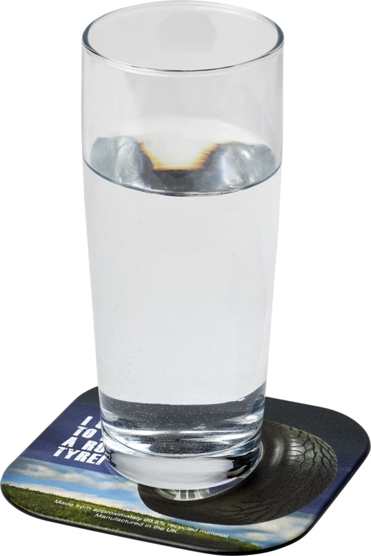 Brite-Mat® square coaster with tyre material