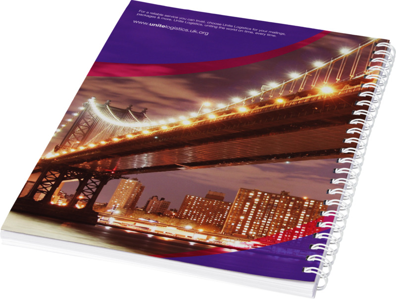 Desk-Mate® A4 spiral notebook with printed back cover - Image 3