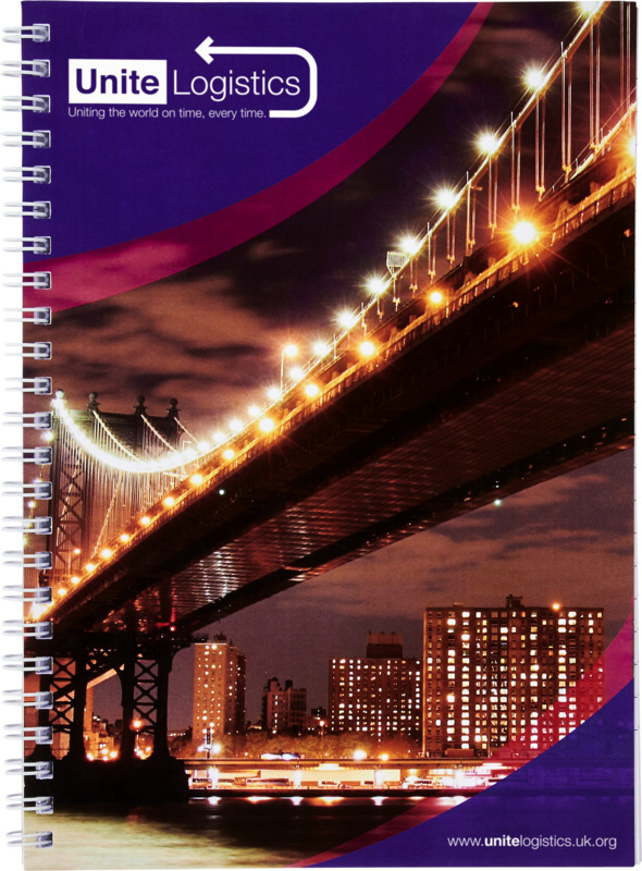 Desk-Mate® A4 spiral notebook with printed back cover - Image 2