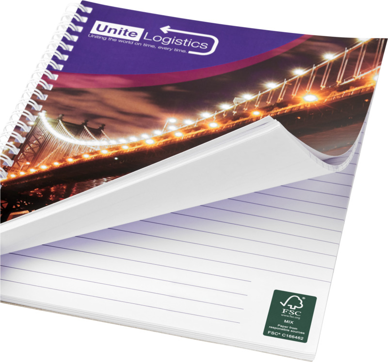 Desk-Mate® A4 spiral notebook with printed back cover - Image 5