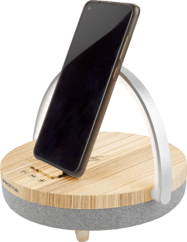 Prixton 4-in-1 10W Bluetooth® speaker with LED light and wireless charging base - Image 7