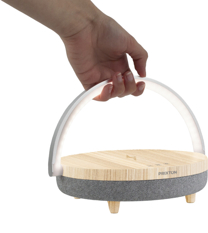 Prixton 4-in-1 10W Bluetooth® speaker with LED light and wireless charging base - Image 11