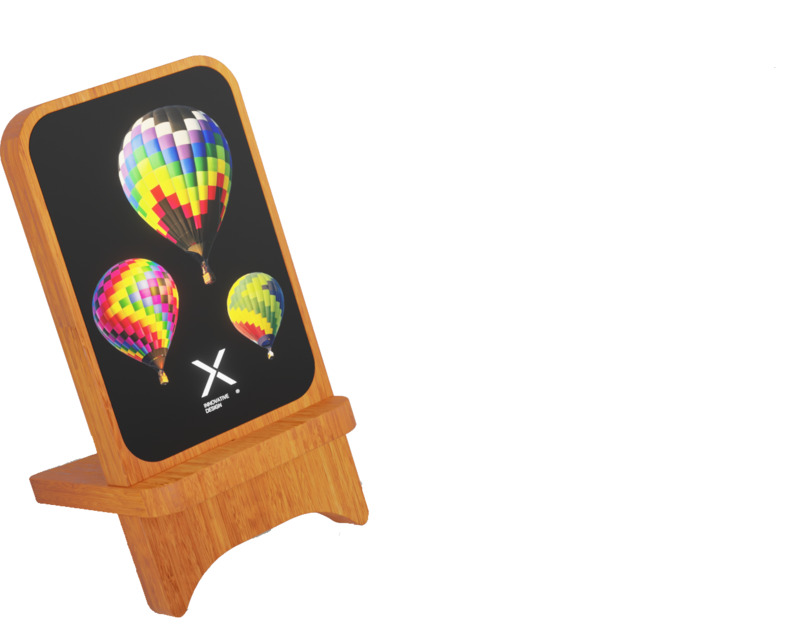 SCX.design W16 15W light-up wireless wooden stand