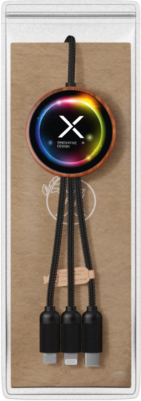 SCX.design C40 5-in-1 rPET light-up logo charging cable and 10W charging pad - Image 7