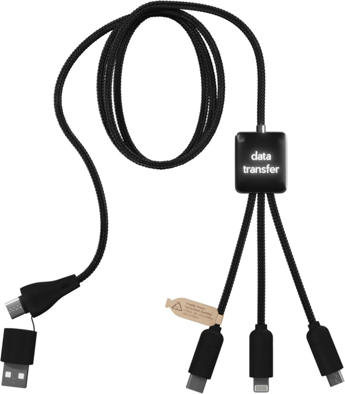 SCX.design C45 5-in-1 rPET charging cable with data transfer - Image 2