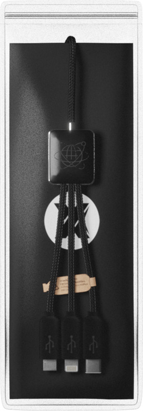 SCX.design C45 5-in-1 rPET charging cable with data transfer - Image 3