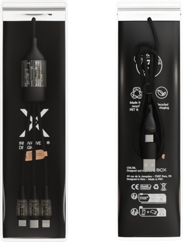 SCX.design C50 5-in-1 fast charging 100W/5A cable with digital display - Image 7