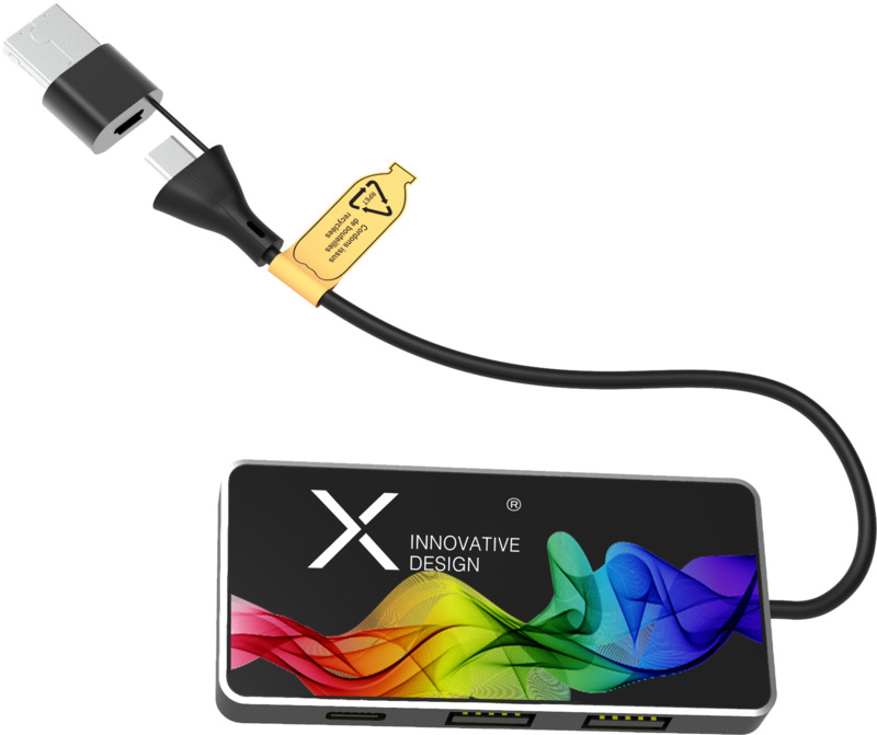 SCX.design H20 8-in-1 USB hub with dual input and 6-ports