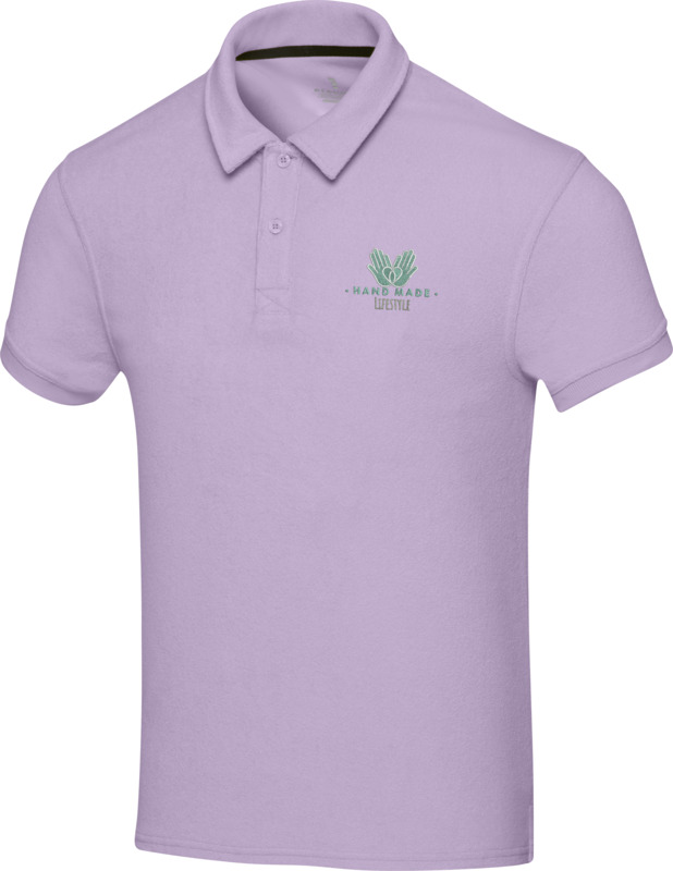 Akoya GRS recycled terry unisex polo - Image 4