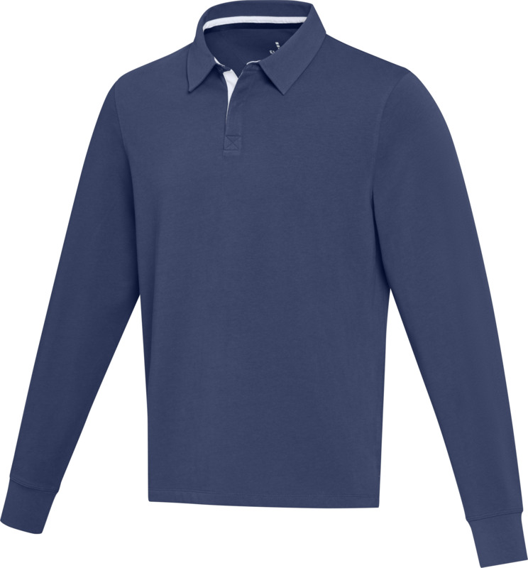 Clyde unisex organic rugby polo sweatshirt - Image 6
