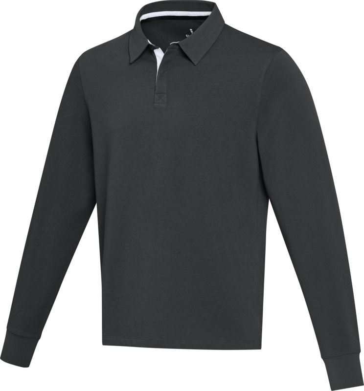 Clyde unisex organic rugby polo sweatshirt - Image 21