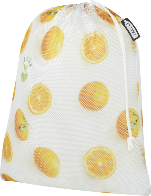 Recycled polyester grocery bag 25x32 cm