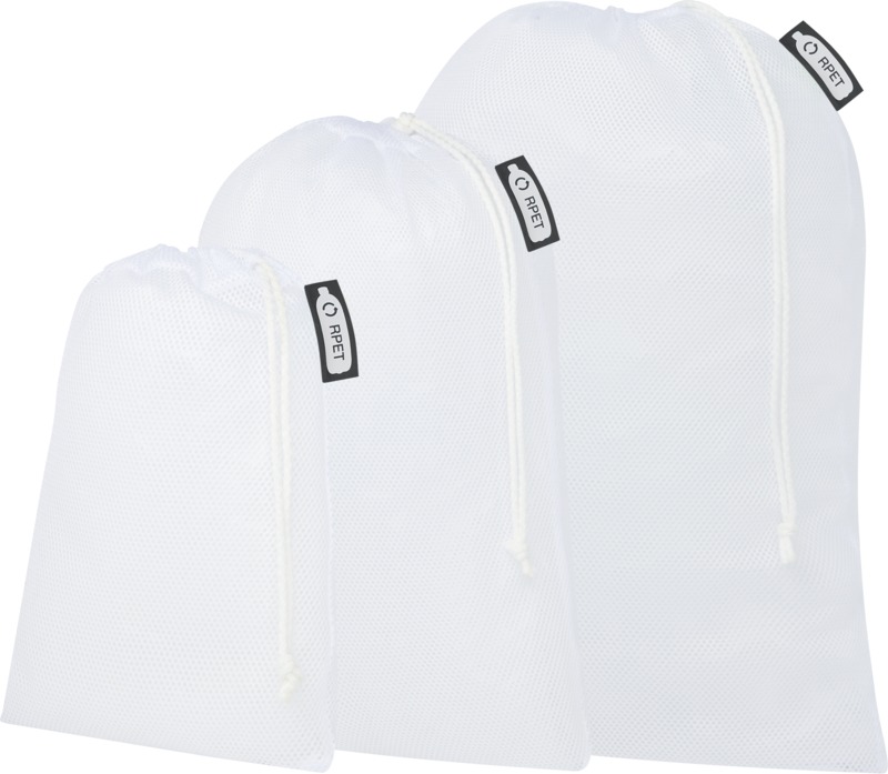 Set of 3 recycled polyester grocery bags