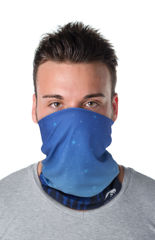 Lara sublimation multi-scarf with fleece layer and hems