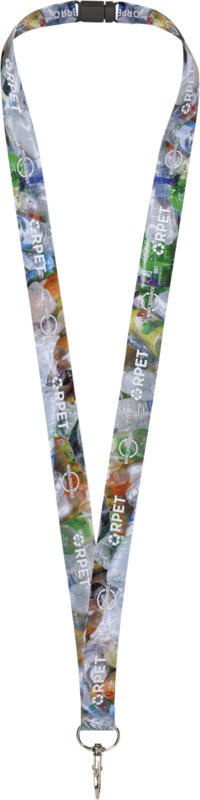Addie recycled PET lanyard with safety breakaway