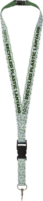 Balta recycled PET lanyard with safety breakaway and buckle