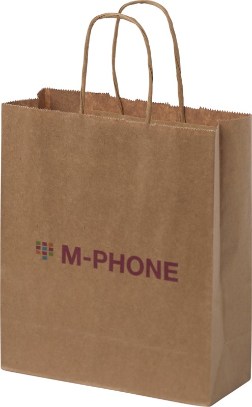 Kraft 80 g/m2 paper bag with twisted handles - 18 x 8 x 21 cm - Image 7