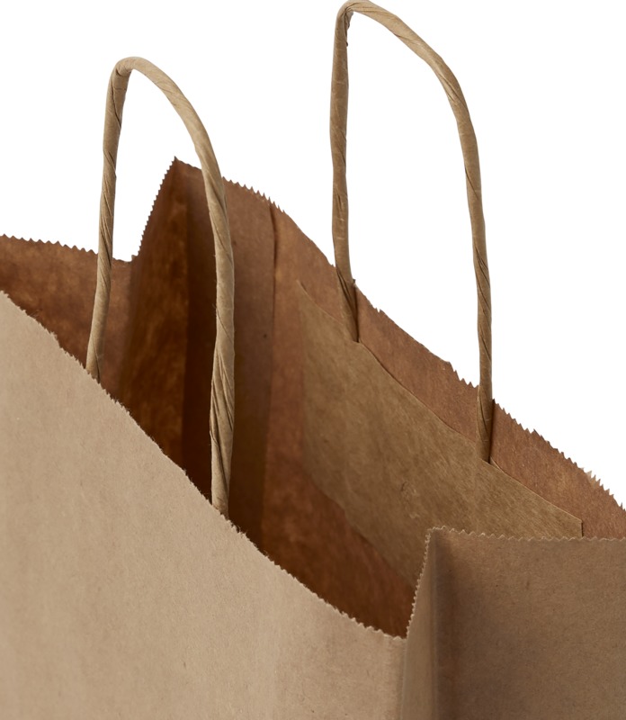 Kraft 80 g/m2 paper bag with twisted handles - 18 x 8 x 21 cm - Image 10