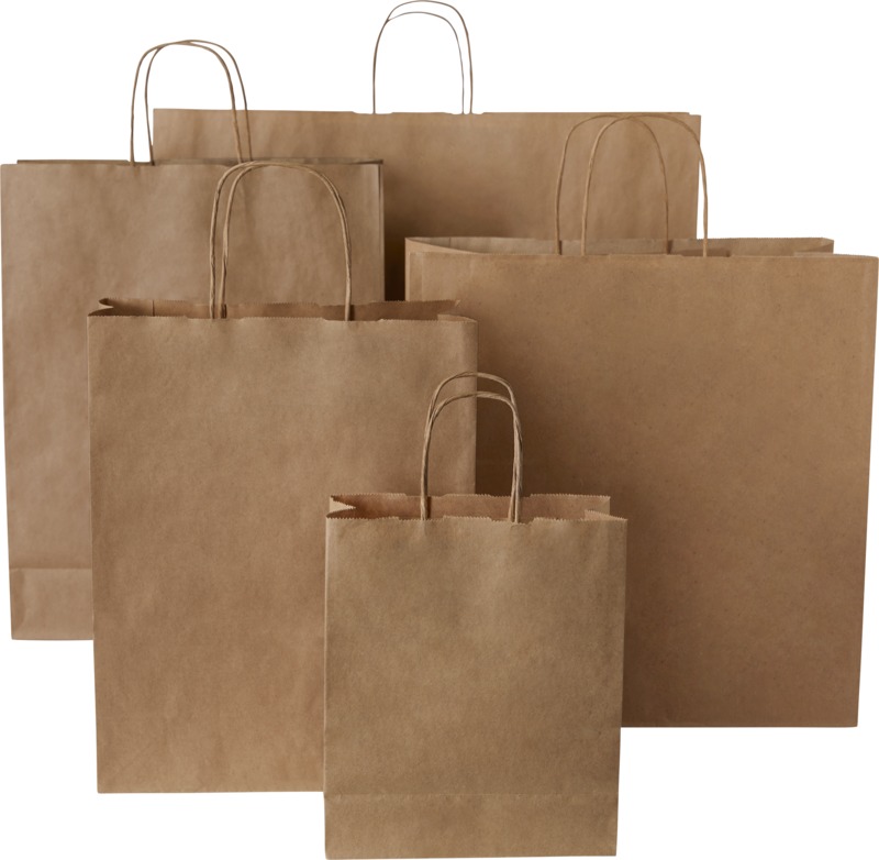 Kraft 80 g/m2 paper bag with twisted handles - 18 x 8 x 21 cm - Image 12