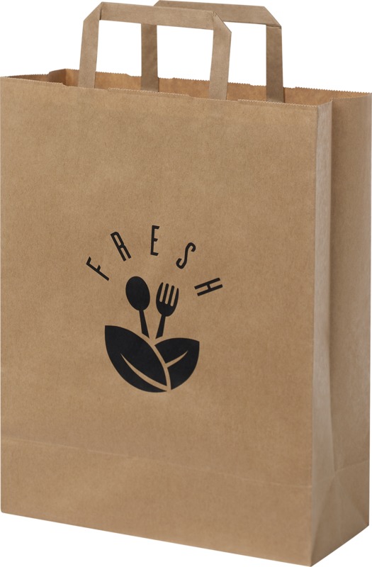 Kraft 80-90 g/m2 paper bag with flat handles - 25 x 11 x 32 cm - Image 7