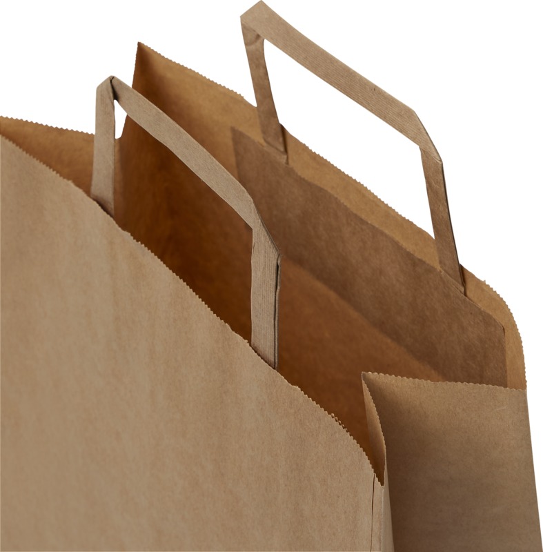 Kraft 80-90 g/m2 paper bag with flat handles - 25 x 11 x 32 cm - Image 10