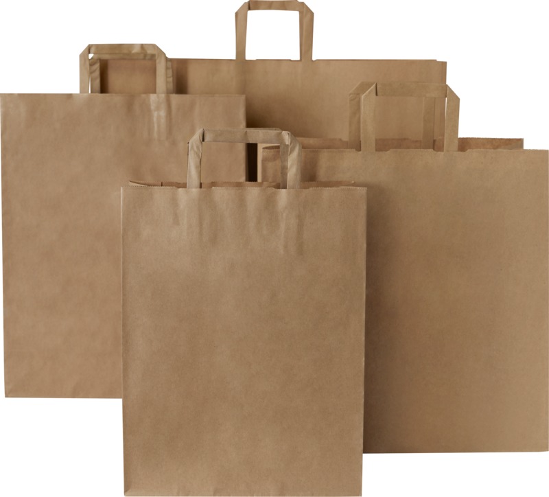 Kraft 80-90 g/m2 paper bag with flat handles - 25 x 11 x 32 cm - Image 12