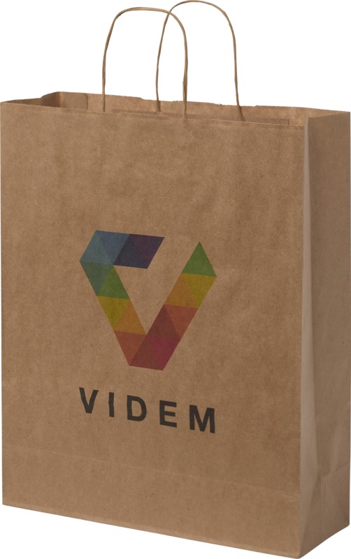Kraft 80-90 g/m2 paper bag with twisted handles - 32 x 12 x 40 cm - Image 7