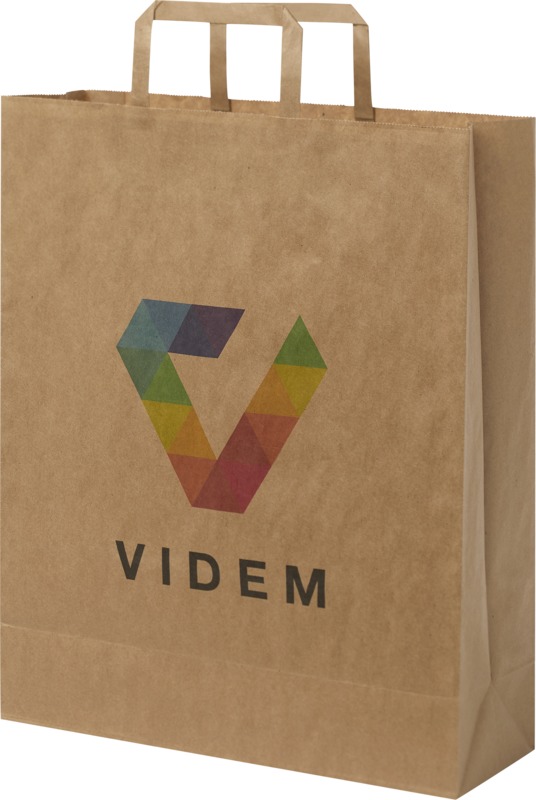 Kraft 80-90 g/m2 paper bag with flat handles - 32 x 12 x 40 cm - Image 6
