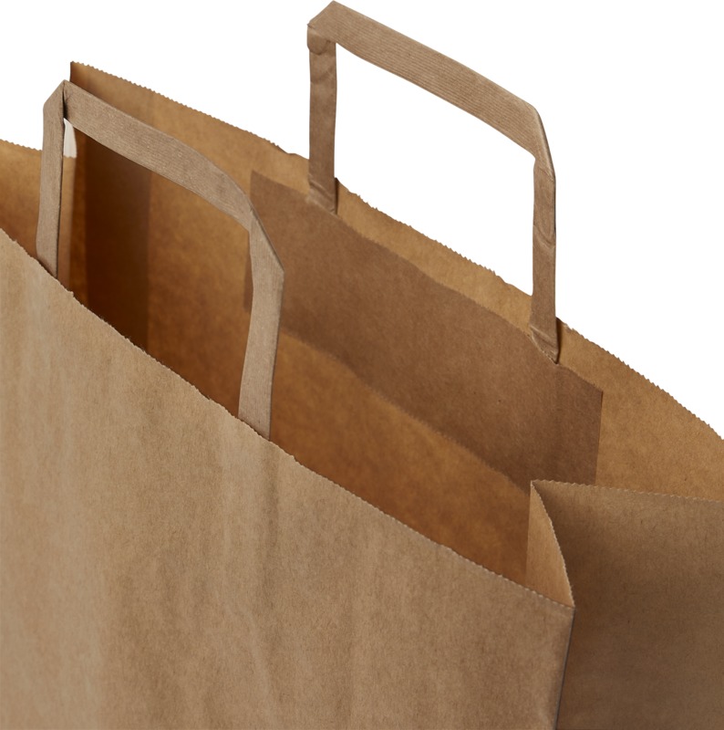 Kraft 80-90 g/m2 paper bag with flat handles - 32 x 12 x 40 cm - Image 8