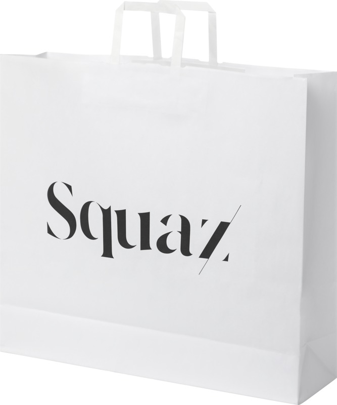 Kraft 90-100 g/m2 paper bag with flat handles - 49.5 x 14 x 44 cm