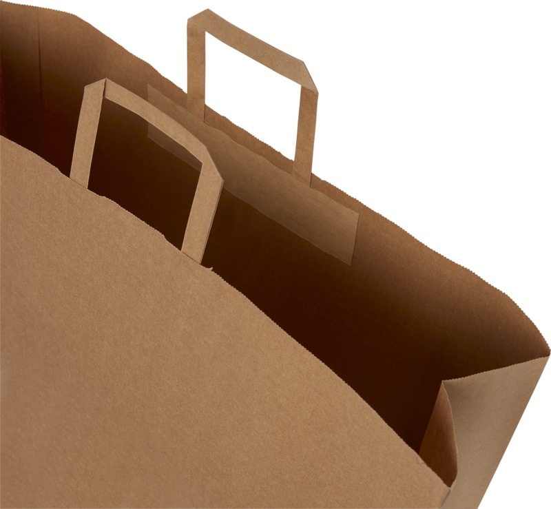Kraft 90-100 g/m2 paper bag with flat handles - 49.5 x 14 x 44 cm - Image 9