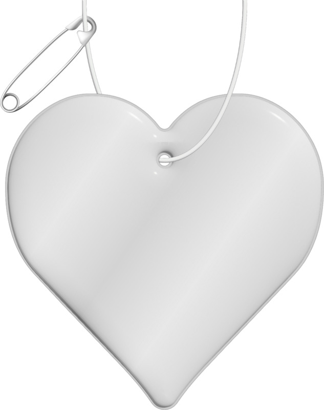 RFX™ H-16 heart-shaped lightweight reflective PVC hanger