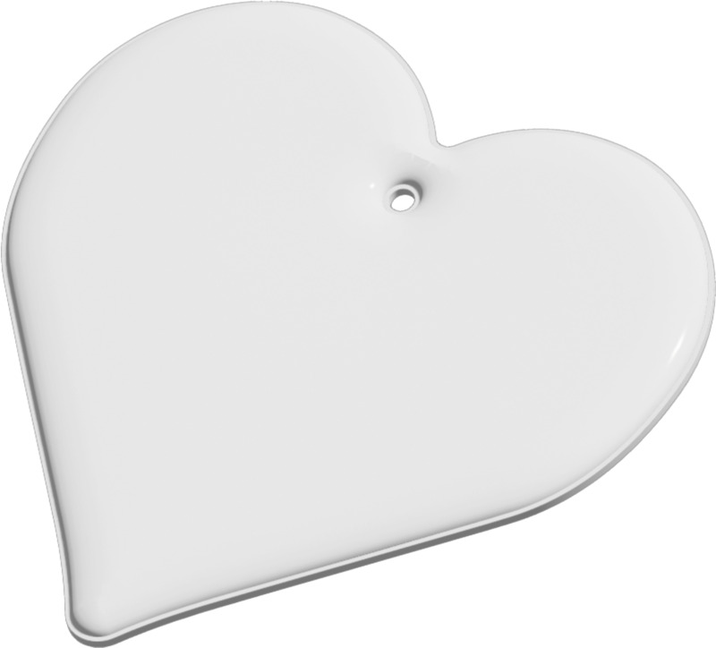 RFX™ H-16 heart-shaped lightweight reflective PVC hanger - Image 2