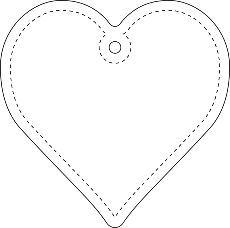 RFX™ H-16 heart-shaped lightweight reflective PVC hanger - Image 3