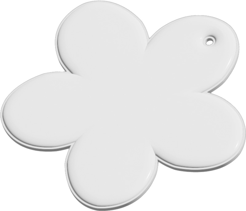 RFX™ H-13 flower-shaped lightweight reflective PVC hanger - Image 2