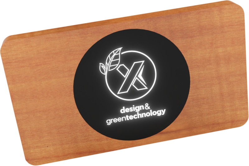 SCX.design P37 5000 mAh light-up wireless wooden power bank