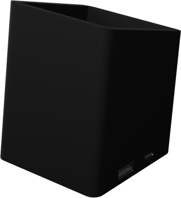 SCX.design O11 antibacterial light-up logo pencil holder with dual USB output - Image 4