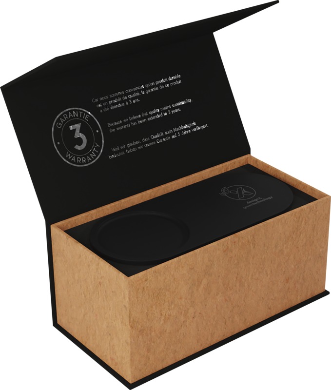 SCX.design W17 10W light-up logo wireless charging pad and bamboo pencil holder - Image 8