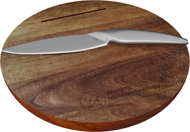 SCX.design K03 wooden cutting board and knife set - Image 4