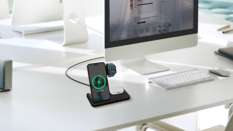SCX.design W28 3-in-1 wireless charging base with phone stand - Image 5