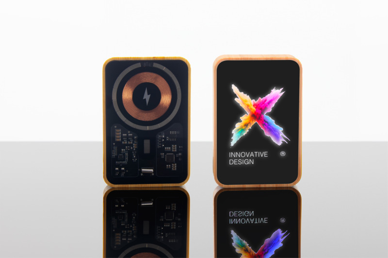 SCX.design P26 15W 5000 mAh wooden MagSafe power bank - Image 4