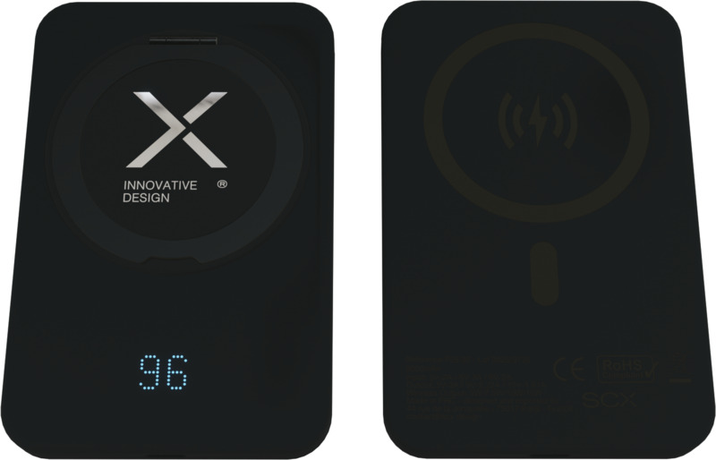 SCX.design P28 5000 mAh power bank with folding ring