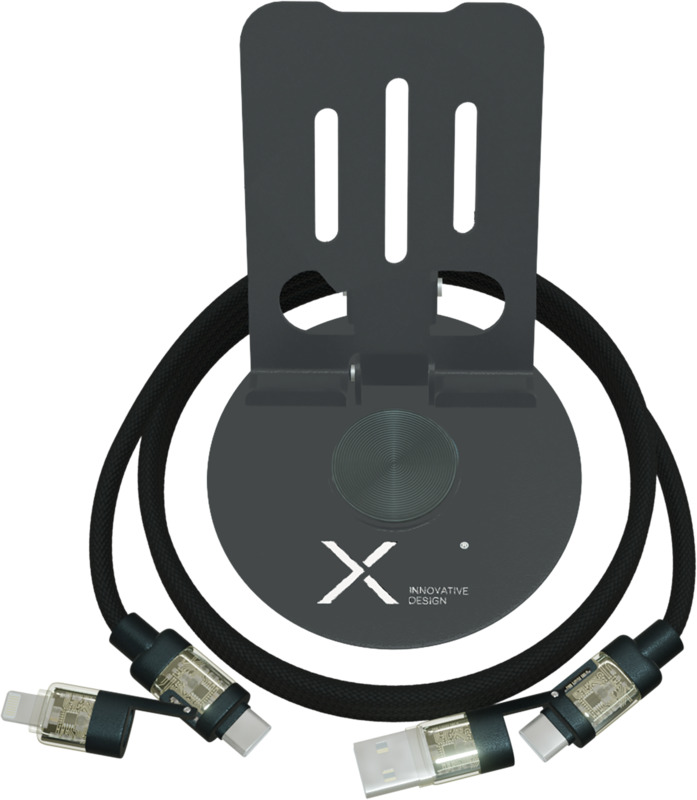 SCX.design O34 360° phone stand with 240W 4-in-1 charging cable 