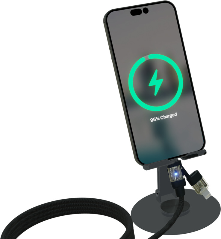 SCX.design O34 360° phone stand with 240W 4-in-1 charging cable - Image 3